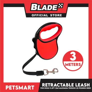 Retractable Leash for Dogs 11.5ft (3M) Maximum Tension 25pounds (Red)