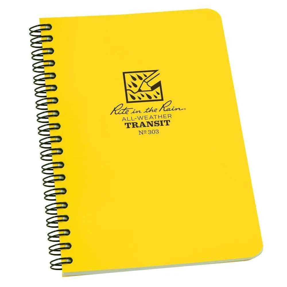 Rite in the Rain 303, All-Weather Transit Polydura Notebook, 117mm x 177mm