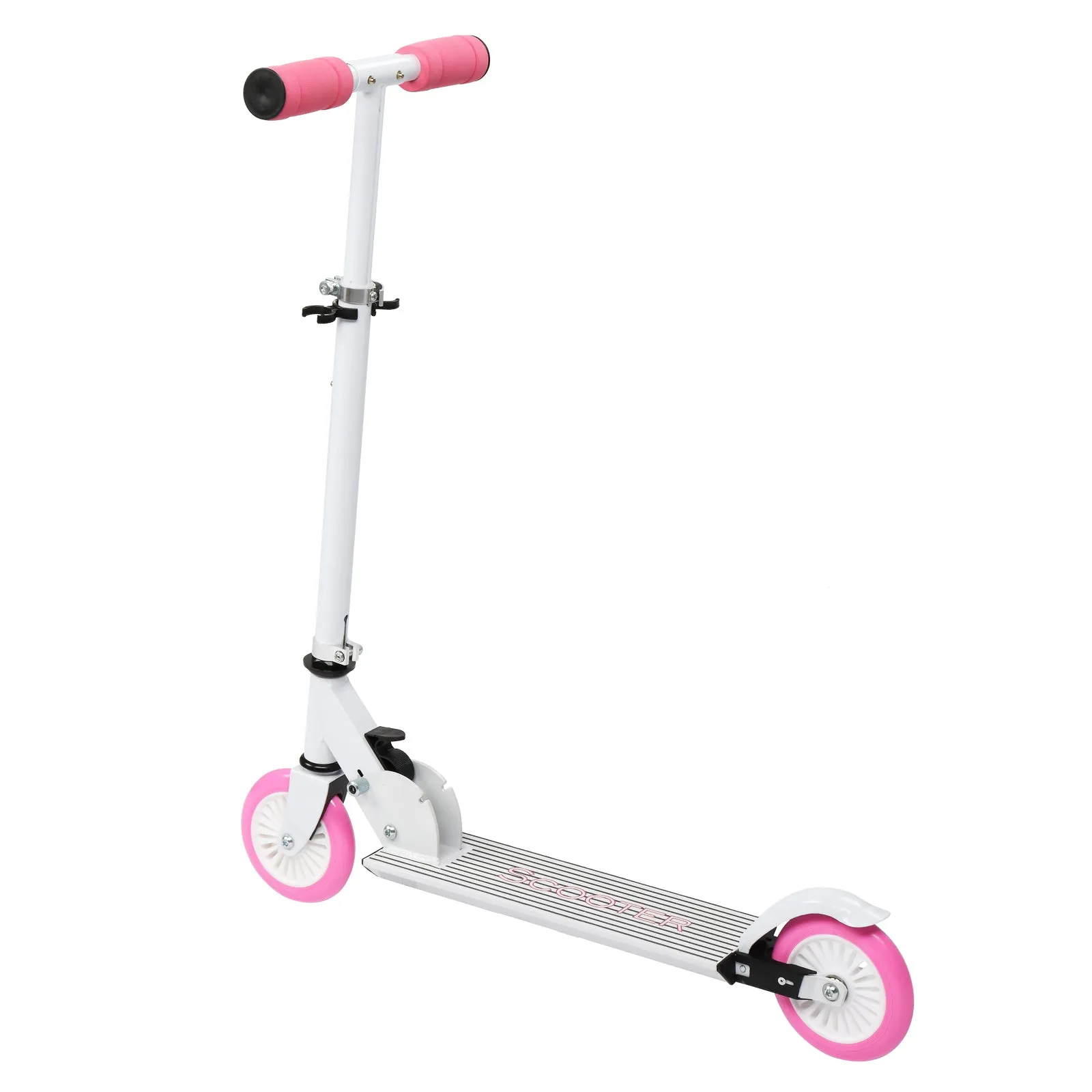 Scooter for Teens,3 Height Adjustable Easy Folding Pink