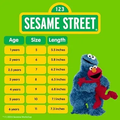 Sesame Street Sneakers - Kids Lightweight Athletic Breathable Running Tennis Shoes (Toddler-Little Kid)