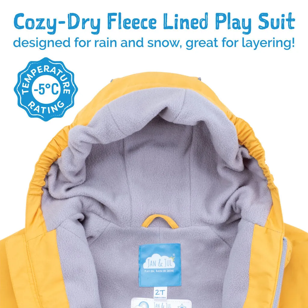 Size 5: Jan & Jul SUMMER CAMP Cozy Dry Waterproof Zip Up Fleece Lined Rain Suit NEW