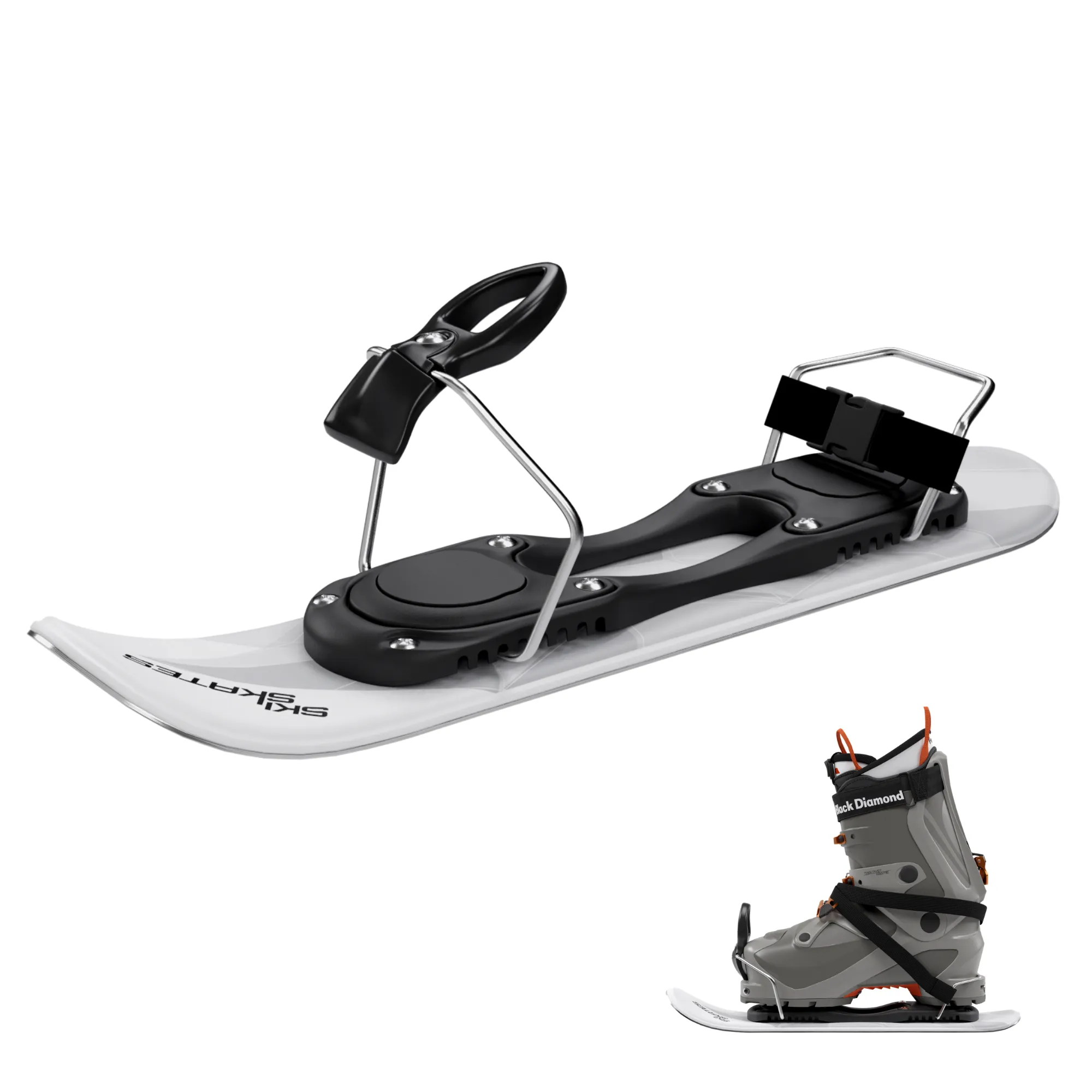 Skiskates by Snowfeet* | 44 CM | Snowblades Skiblades | Ski Boots Model | Free shipping