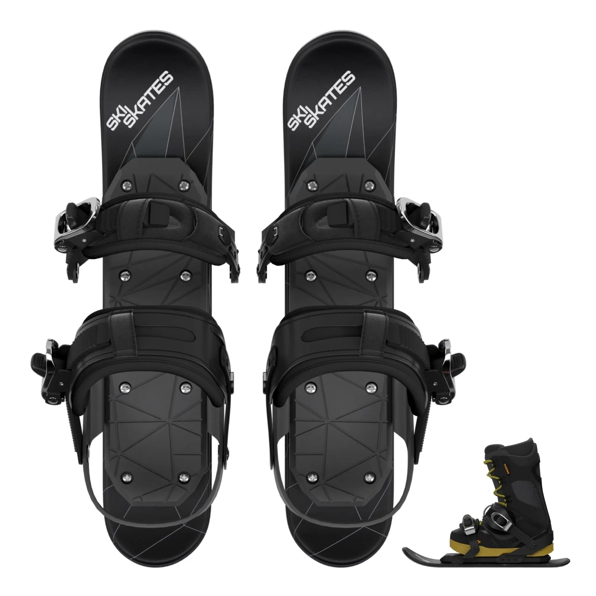 Skiskates by Snowfeet* | 44 CM | Snowblades Skiblades | Snowboard Boots Model