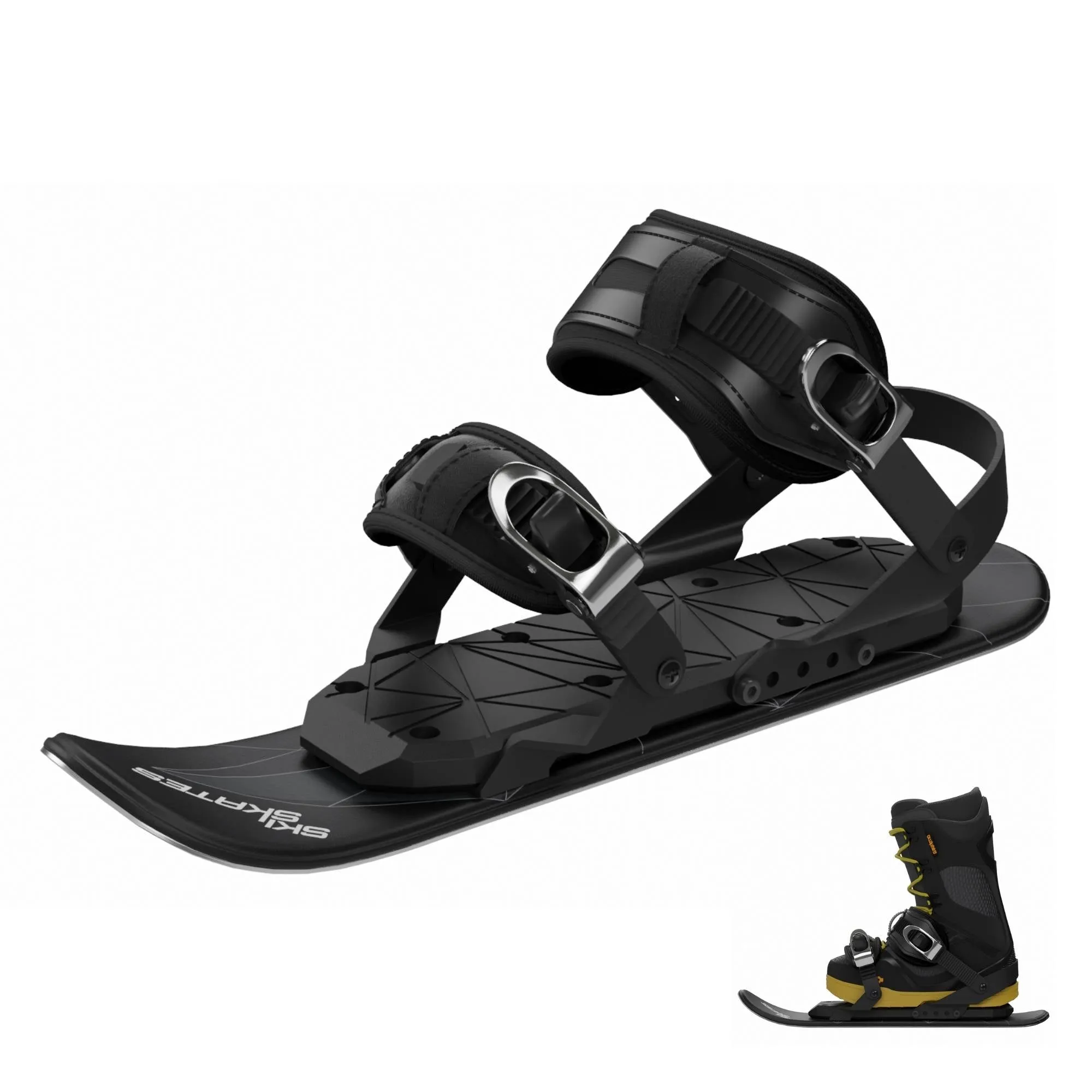 Skiskates by Snowfeet* | 44 CM | Snowblades Skiblades | Snowboard Boots Model