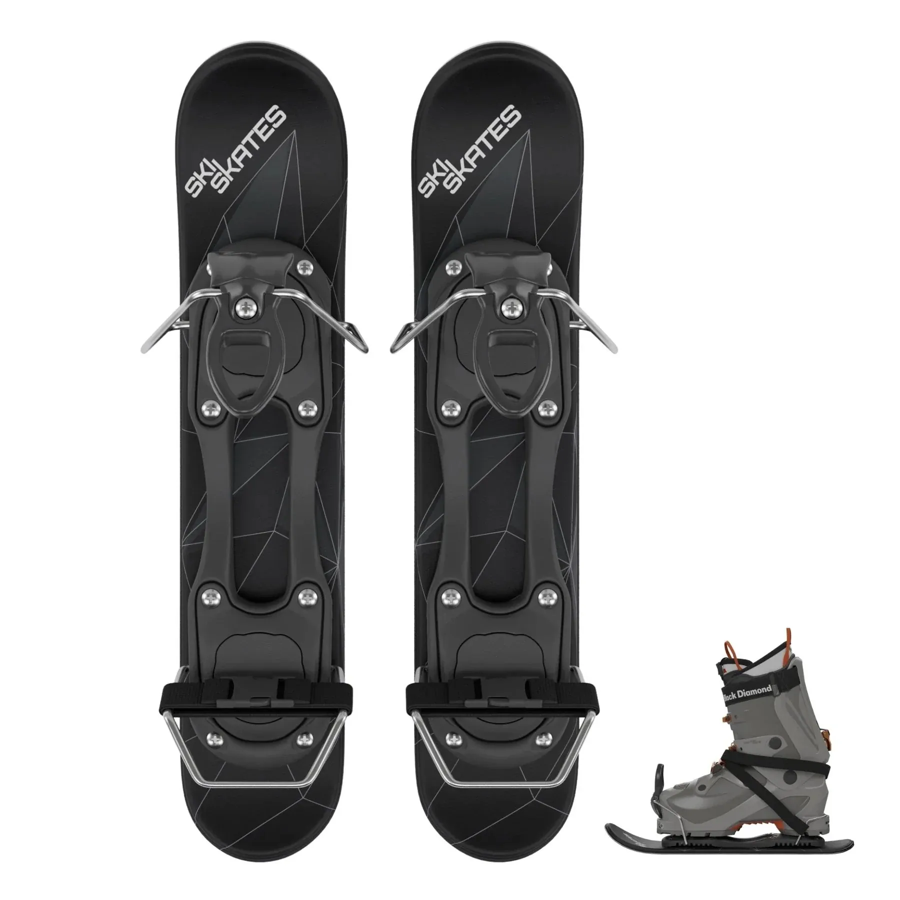 Skiskates by Snowfeet* | 44 CM | Snowblades Skiblades | Snowboard Boots Model