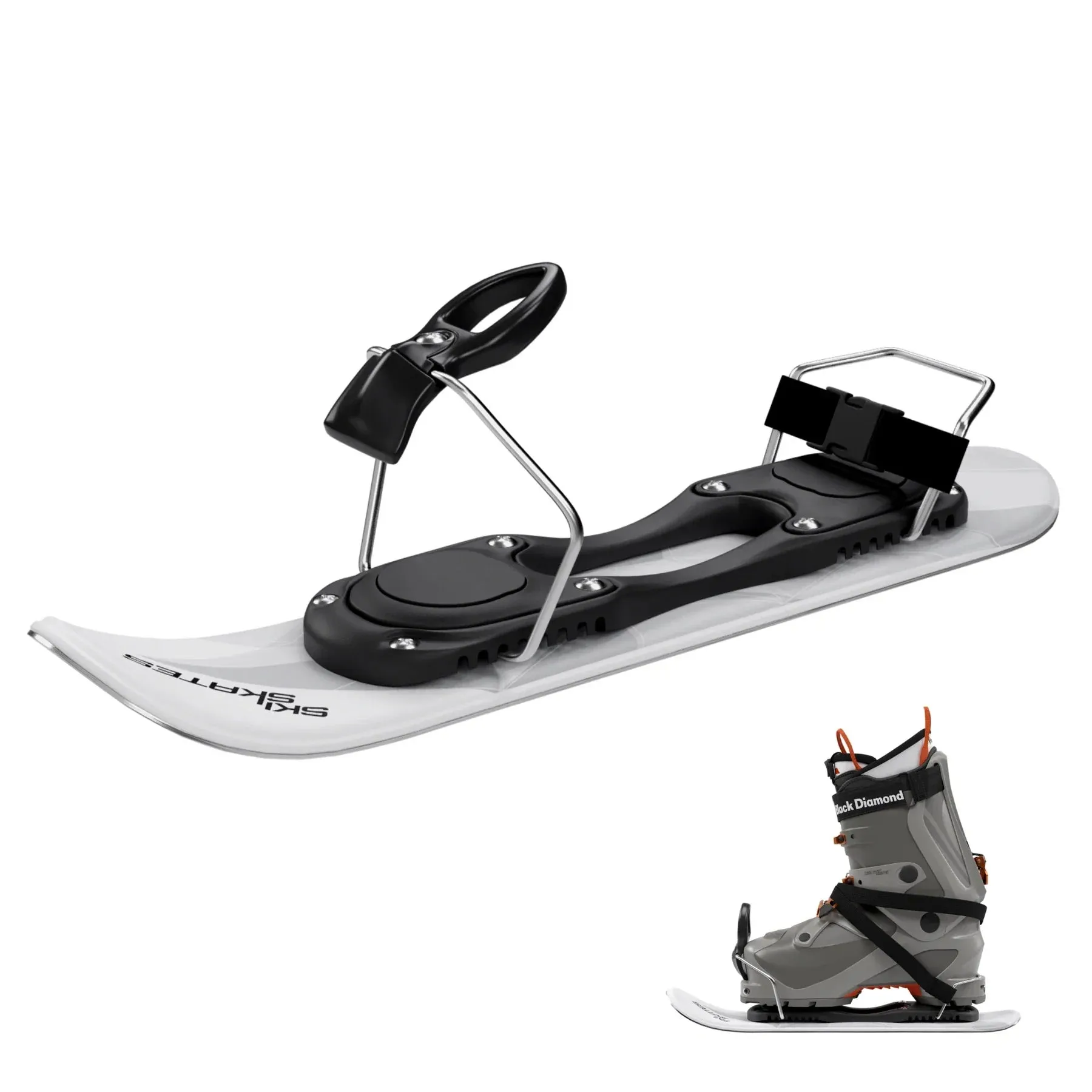 Skiskates by Snowfeet* | 44 CM | Snowblades Skiblades | Snowboard Boots Model
