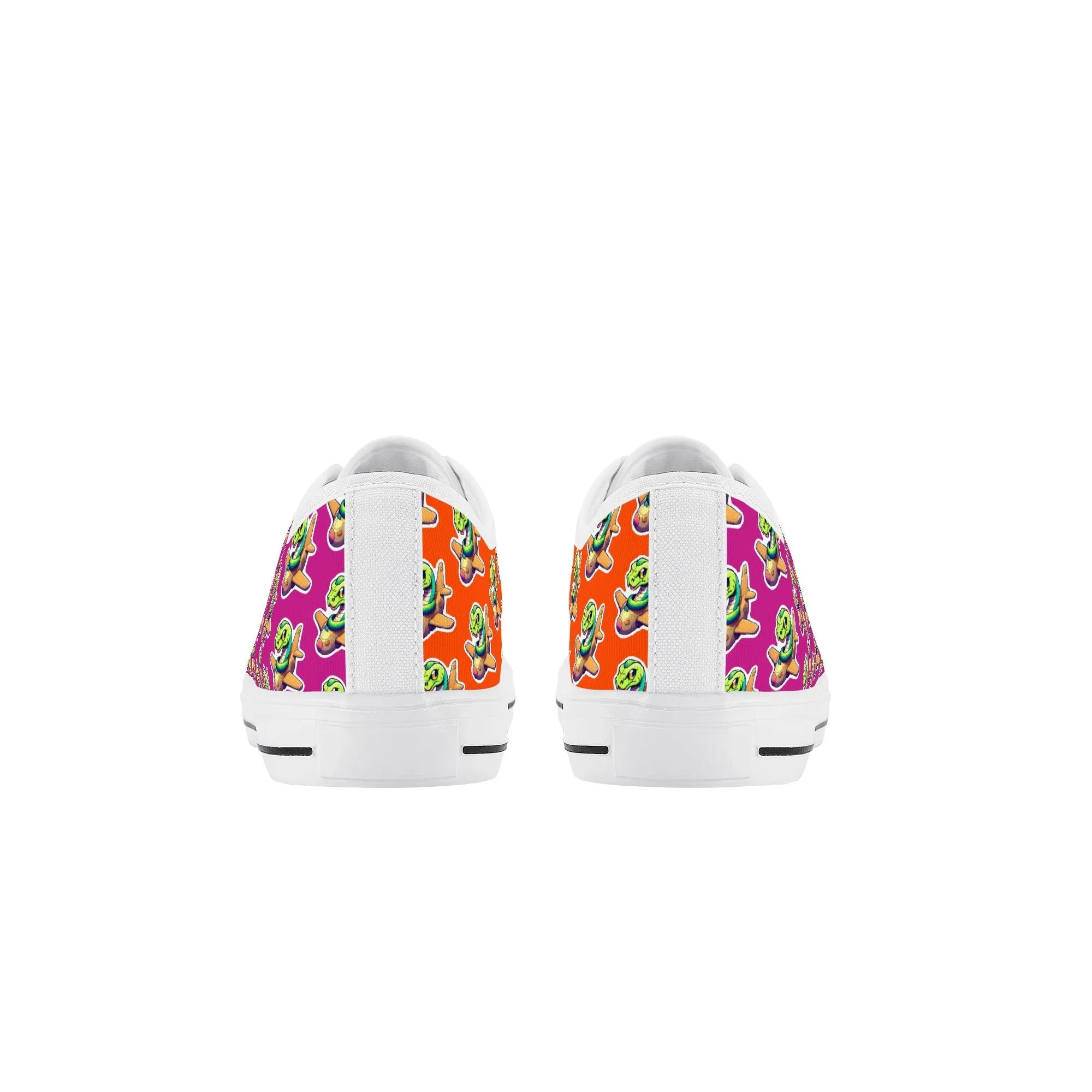 Snake On A Plane Kids Low Top Canvas Shoes