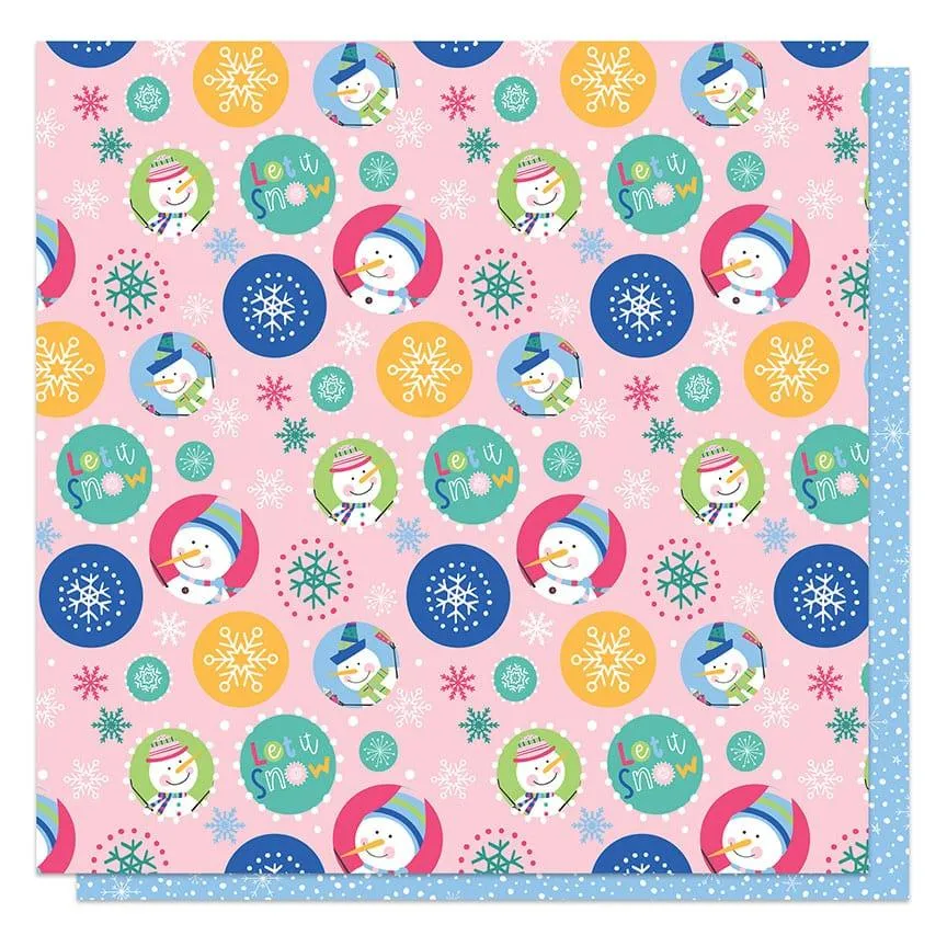Snow Day Collection Warm & Cozy 12 x 12 Double-Sided Scrapbook Paper by Photo Play Paper