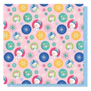 Snow Day Collection Warm & Cozy 12 x 12 Double-Sided Scrapbook Paper by Photo Play Paper