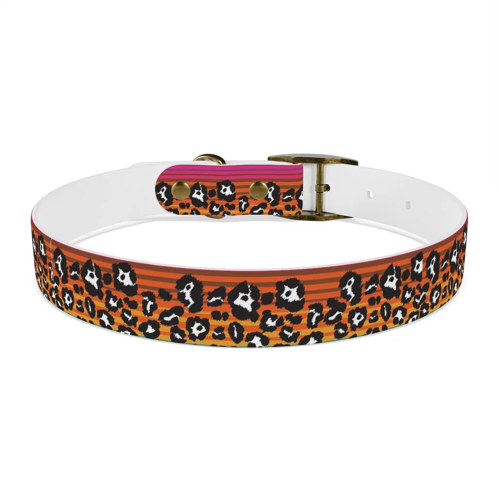 Snow Leopard Serape Dog Collar