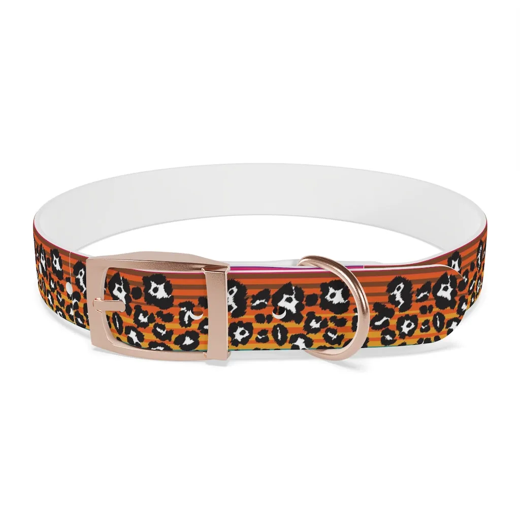 Snow Leopard Serape Dog Collar