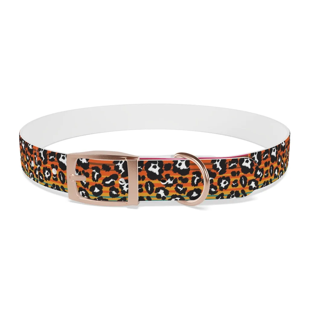 Snow Leopard Serape Dog Collar