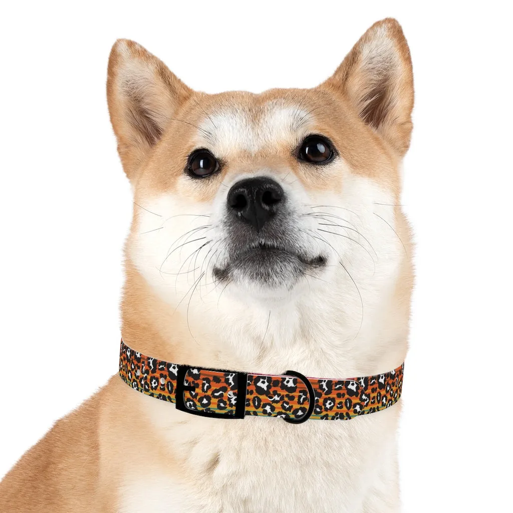 Snow Leopard Serape Dog Collar