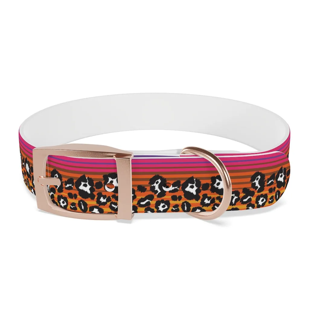 Snow Leopard Serape Dog Collar