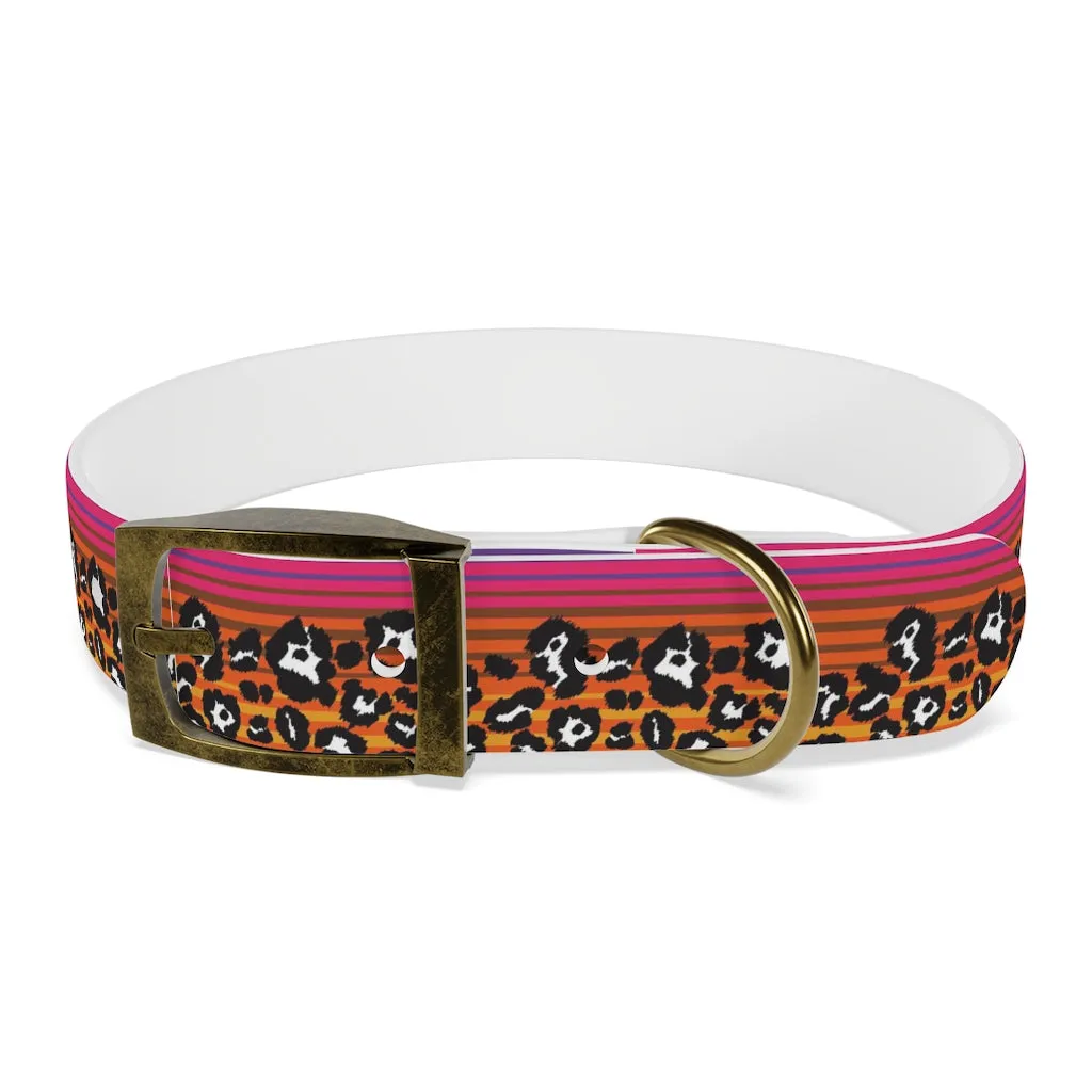 Snow Leopard Serape Dog Collar