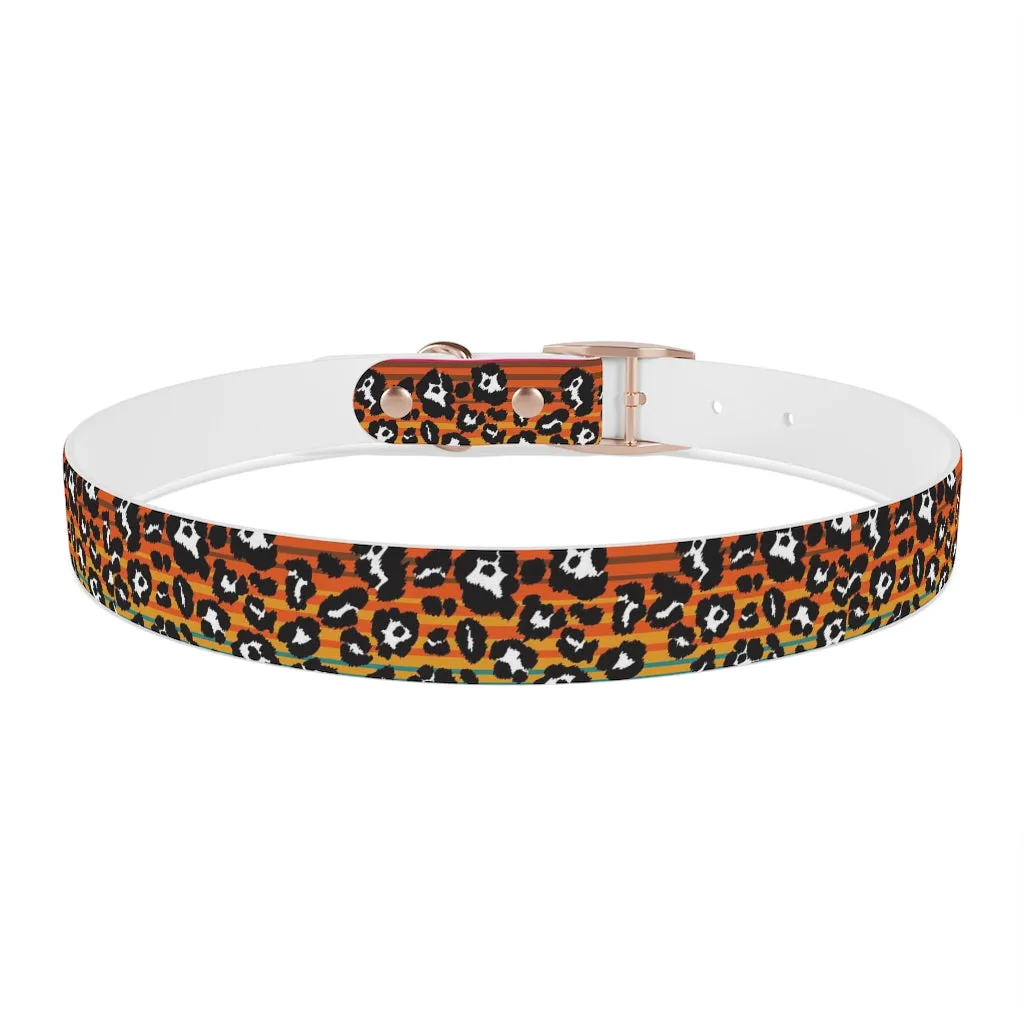 Snow Leopard Serape Dog Collar