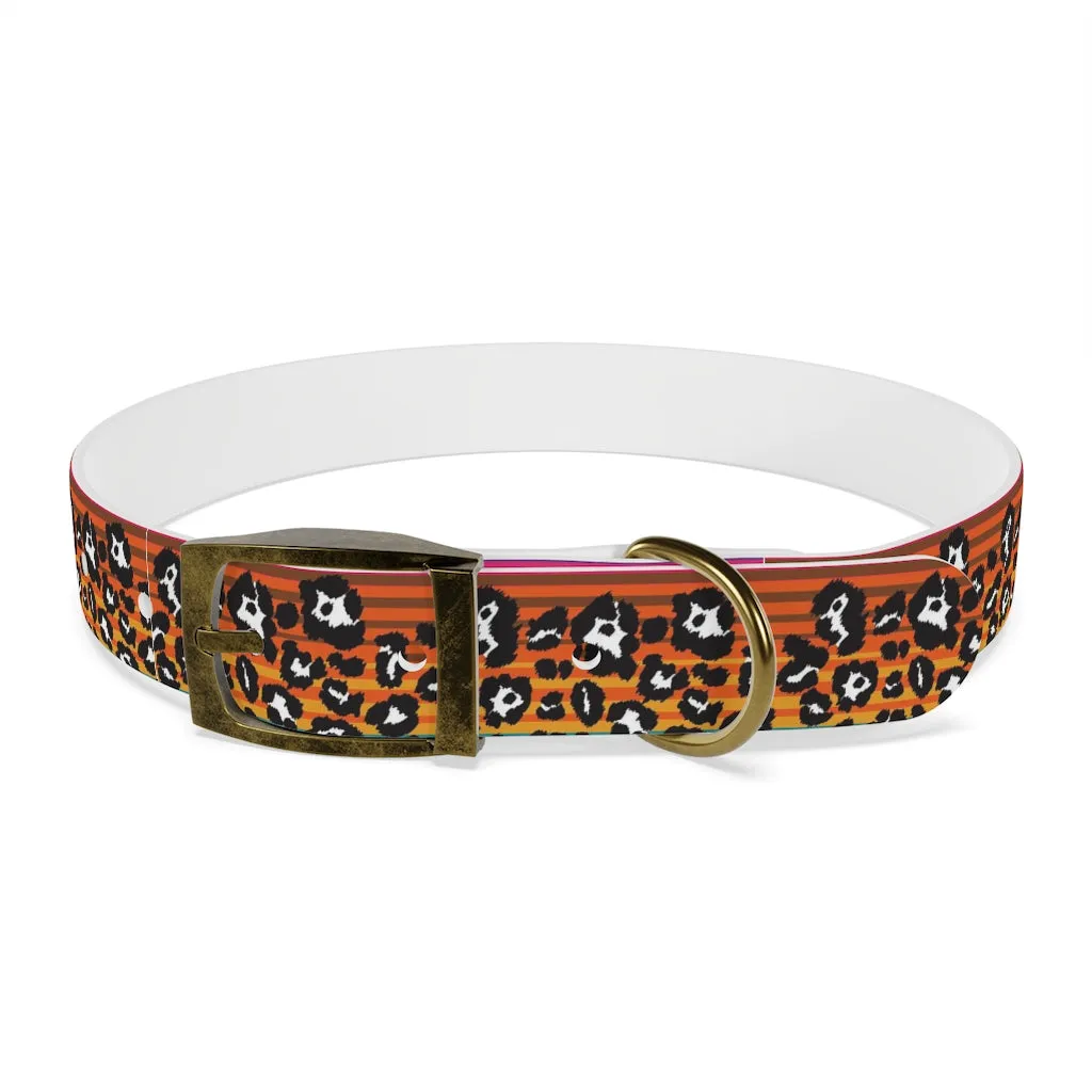 Snow Leopard Serape Dog Collar