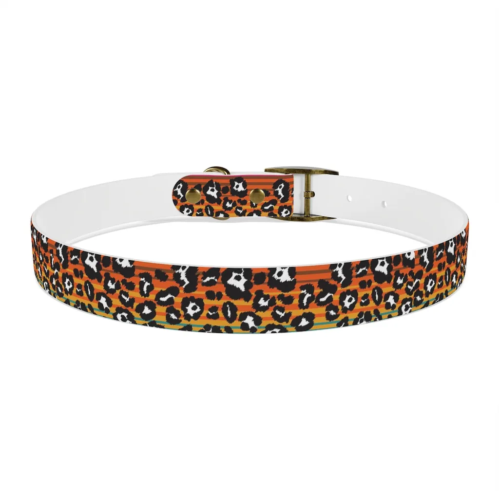 Snow Leopard Serape Dog Collar