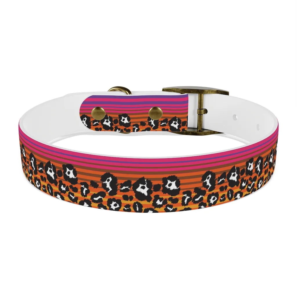 Snow Leopard Serape Dog Collar
