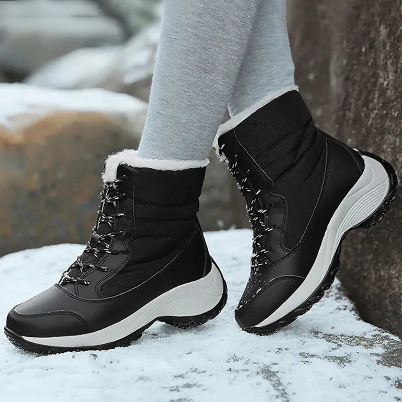 Snow Women's Boots Lightweight Woman Shoes Platform Shoes Women Plush Mid High Boots New Botas Mujer Winter Ladies Boots