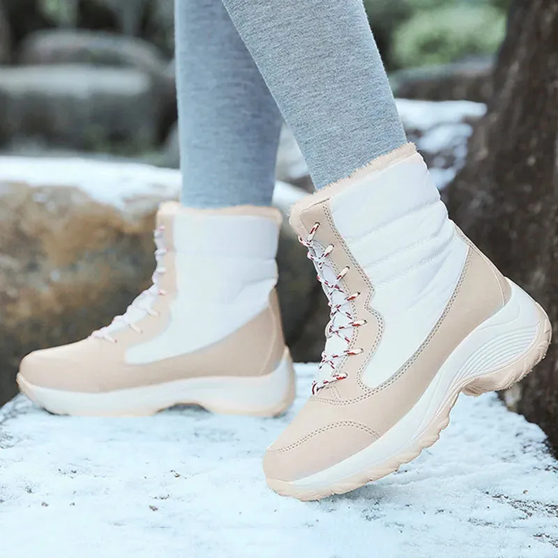Snow Women's Boots Lightweight Woman Shoes Platform Shoes Women Plush Mid High Boots New Botas Mujer Winter Ladies Boots