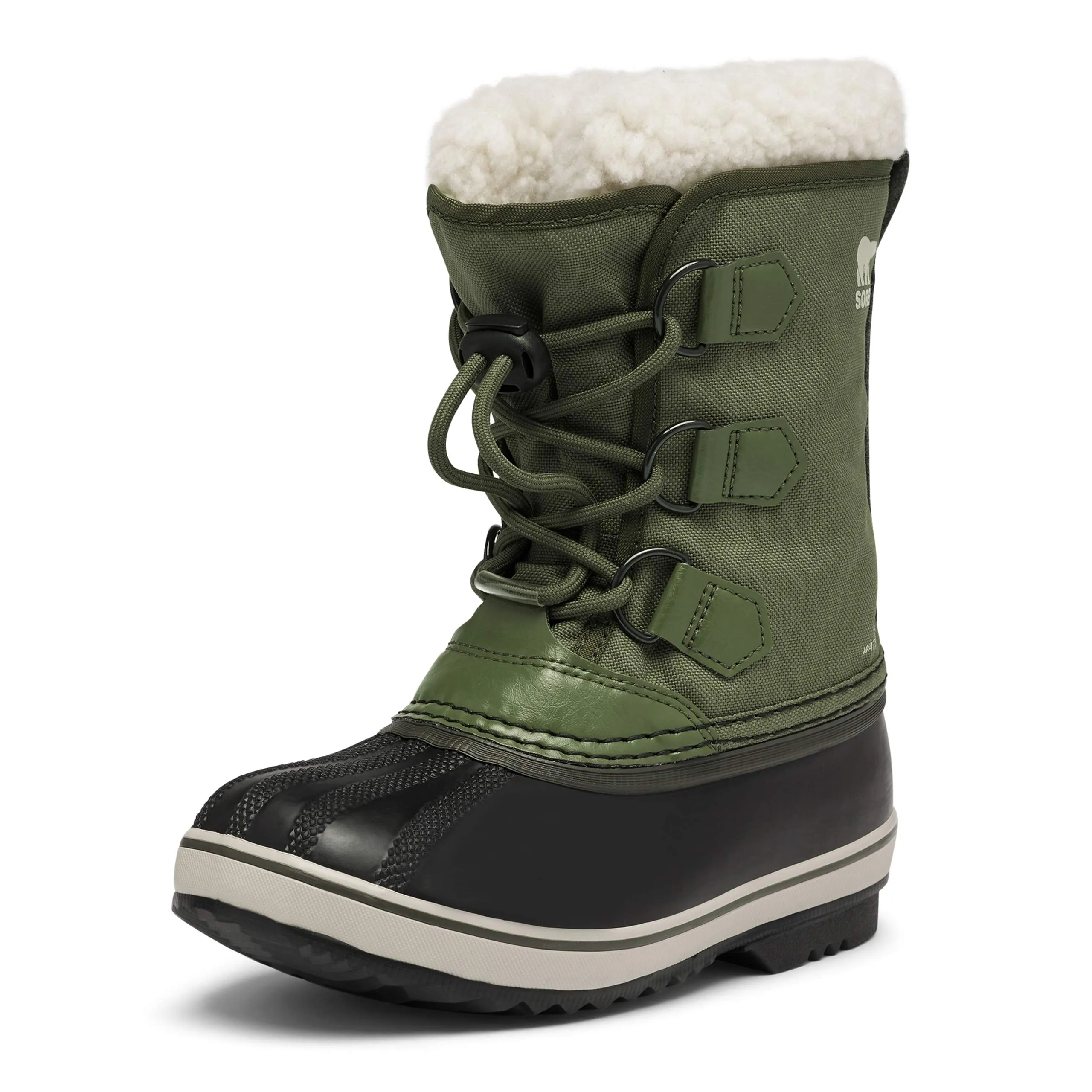 Sorel Kids Yoot Pac Nylon Snow Boots 12 Little Kid Hiker Green