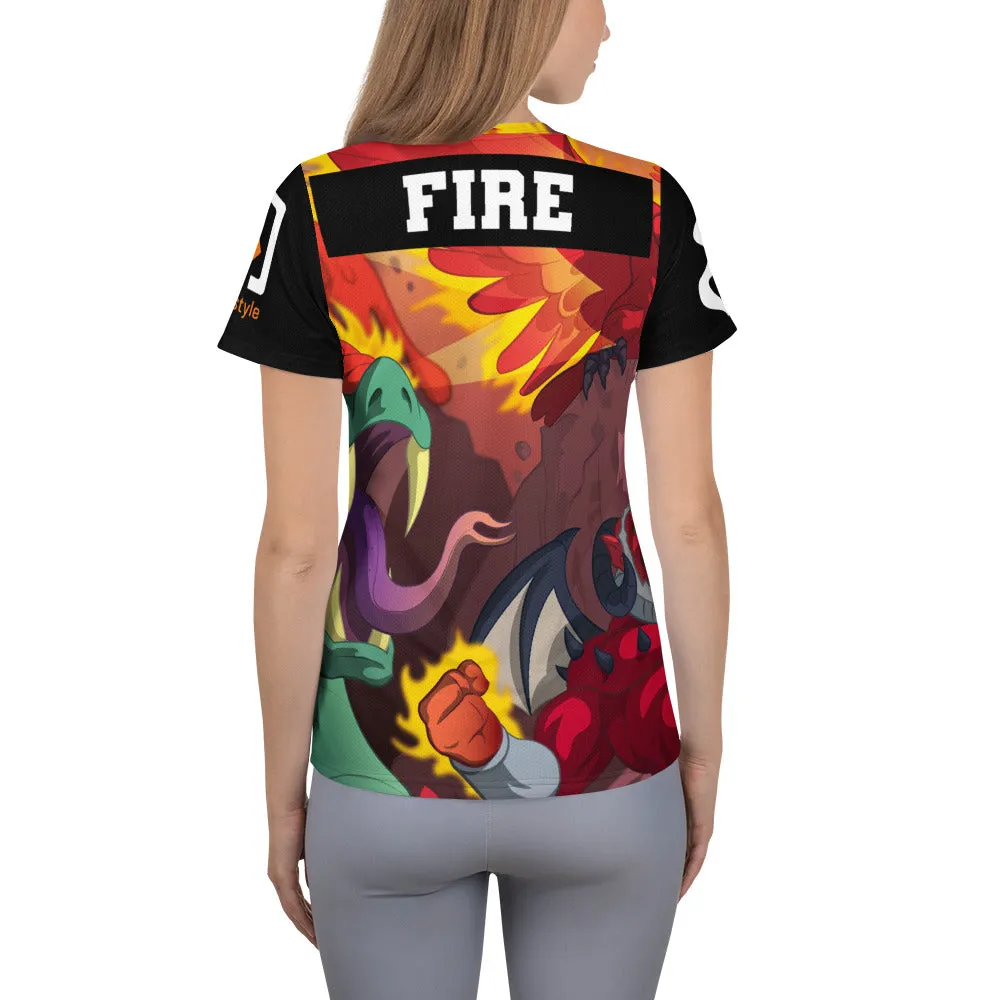 Splinterlands: Fire Team Unleashed All-Over Print Women's Athletic T-shirt