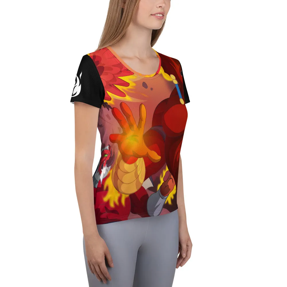 Splinterlands: Fire Team Unleashed All-Over Print Women's Athletic T-shirt