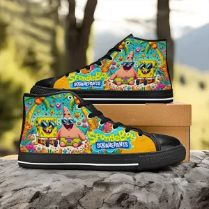 Spongebob Squarepants Patrick Shoes High Top Sneakers for Kids and Adults