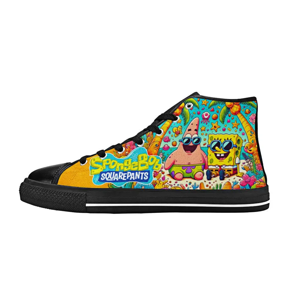 Spongebob Squarepants Patrick Shoes High Top Sneakers for Kids and Adults