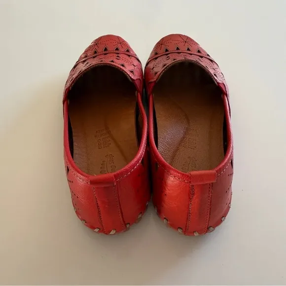 Spring Step- Red Leather Fusaro Loafer-Eyelet-Comfort-Spring- Women’s 37