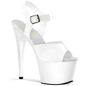 SS-ADORE-708N Platform Sandal | White Faux Leather