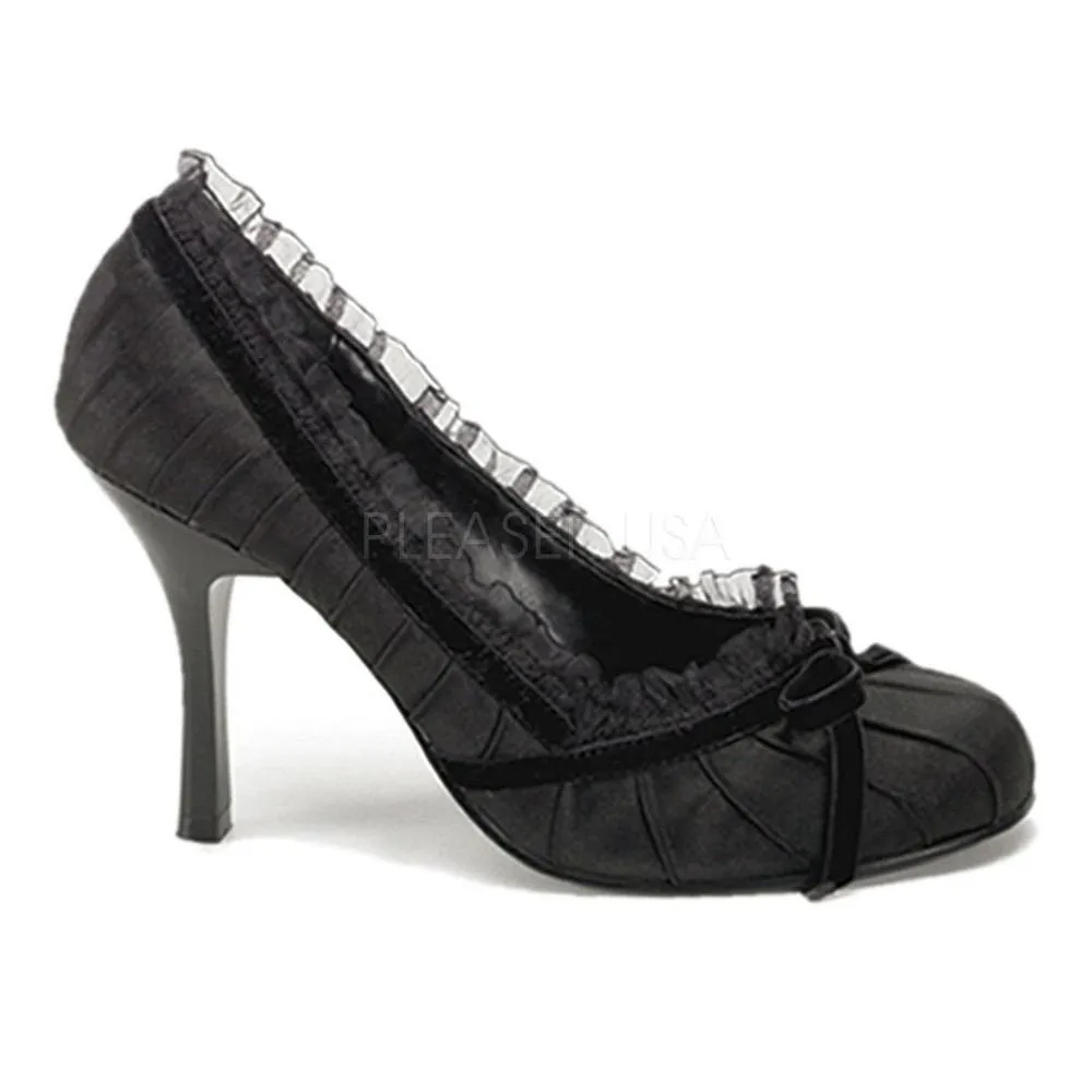 SS-DAINTY-420 Pump  | Black Fabric