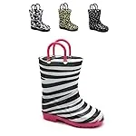 Storm Kidz Kids Girls Printed Rainboots, Zebra Little Kid 2