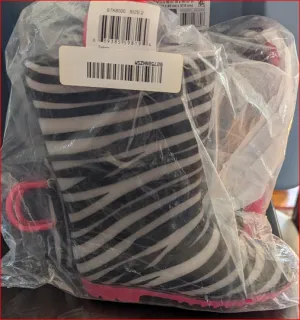 Storm Kidz Kids Girls Printed Rainboots, Zebra Little Kid 2