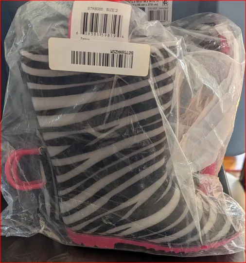 Storm Kidz Kids Girls Printed Rainboots, Zebra Little Kid 2