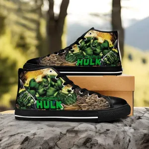 The Incredible Hulk Shoes High Top Sneakers for Kids and Adults
