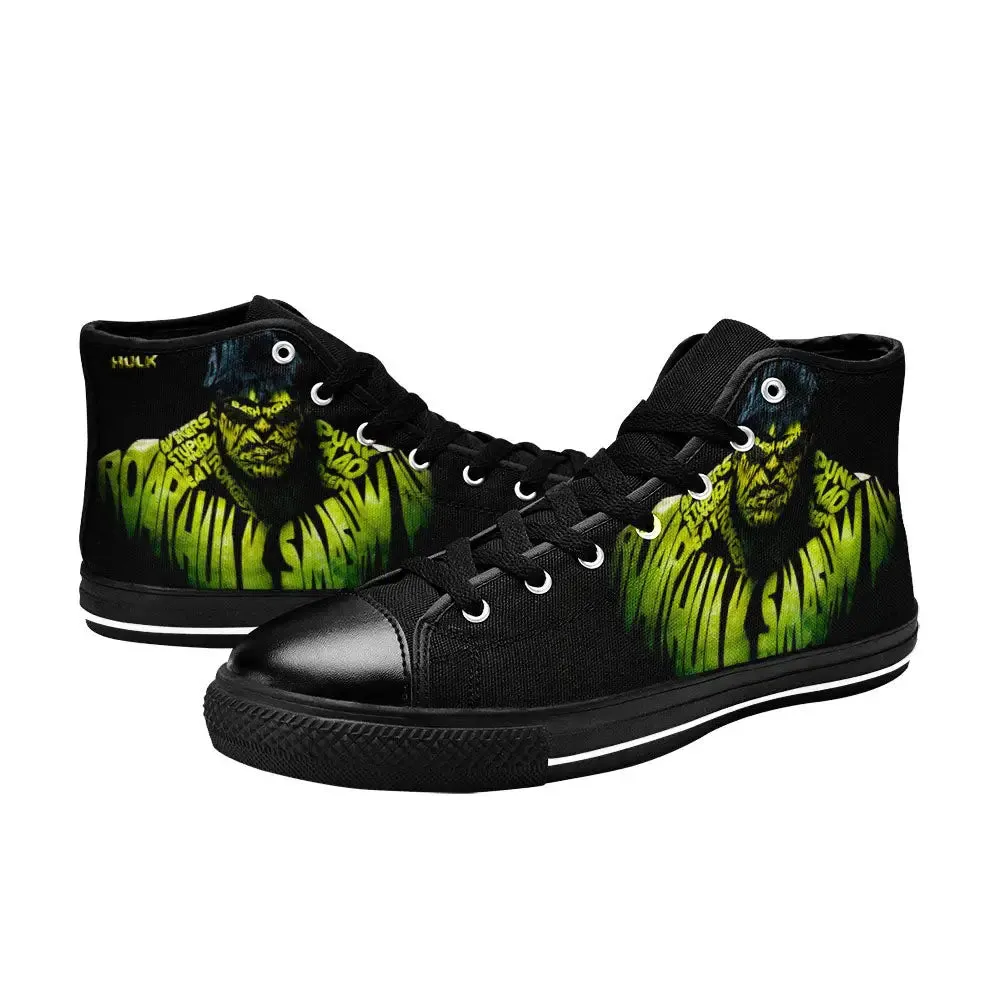 The Incredible Hulk Shoes High Top Sneakers for Kids and Adults