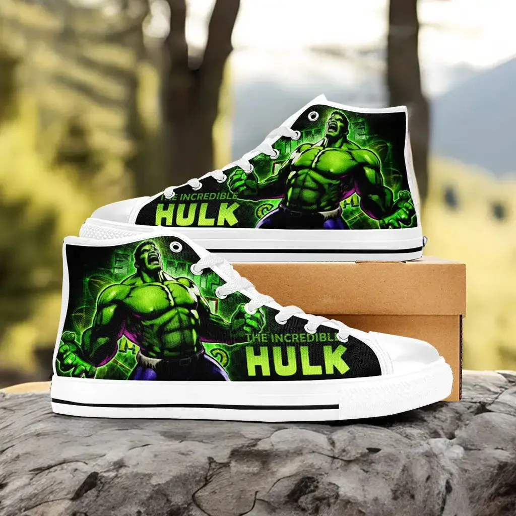 The Incredible Hulk Shoes High Top Sneakers for Kids and Adults