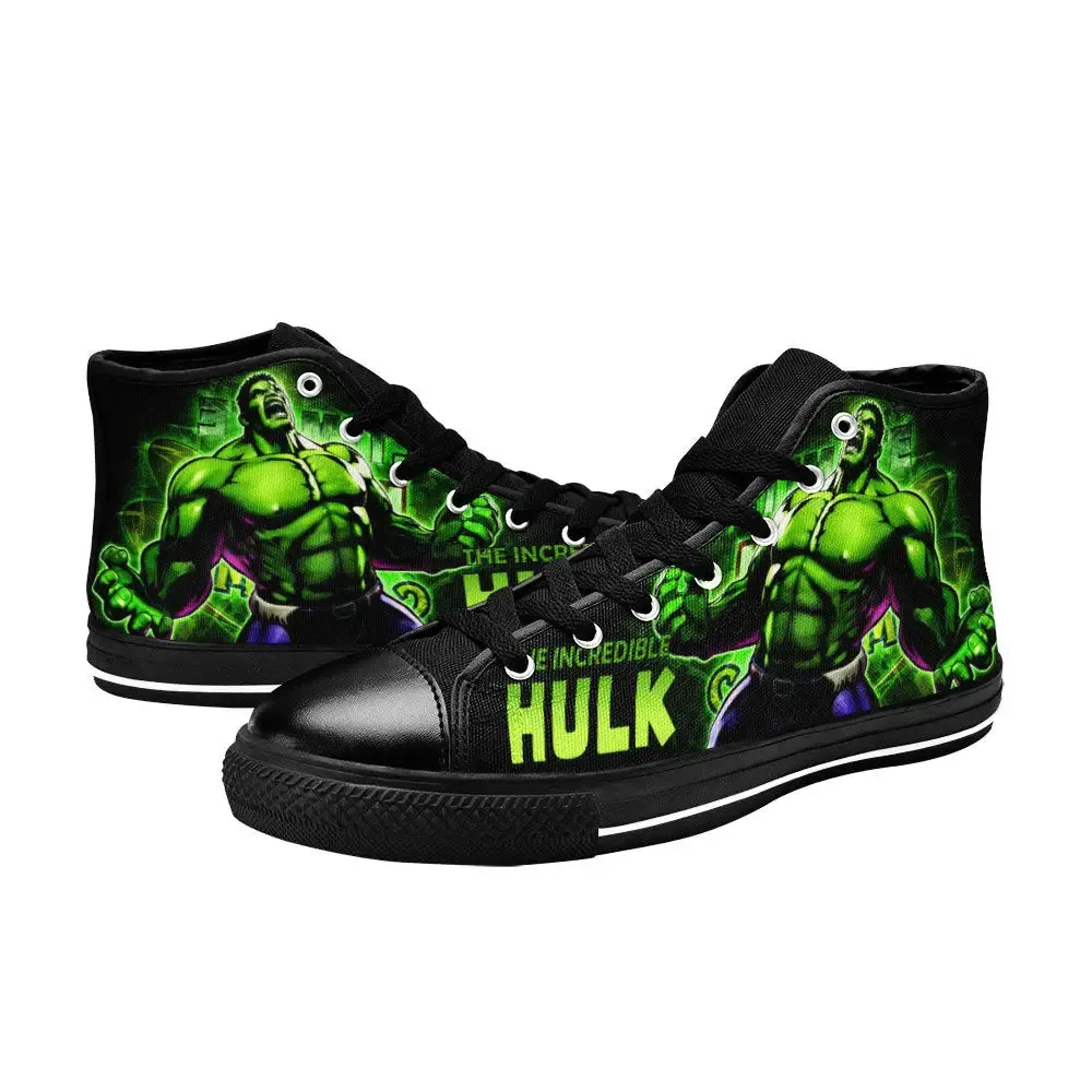 The Incredible Hulk Shoes High Top Sneakers for Kids and Adults