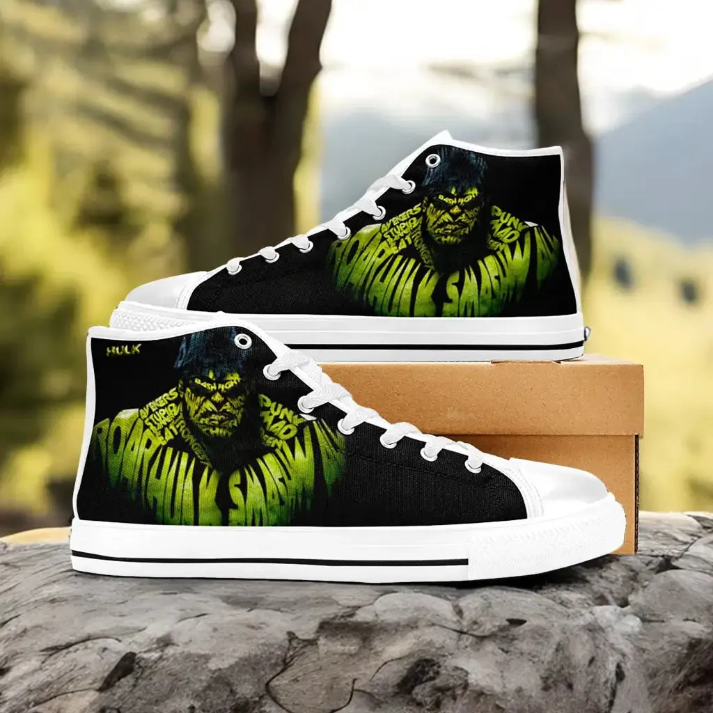 The Incredible Hulk Shoes High Top Sneakers for Kids and Adults