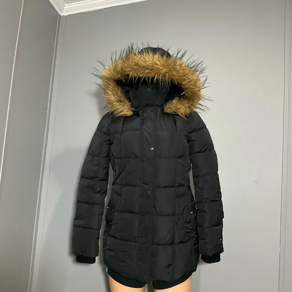 TOMMY HILFIGER WOMENS SIZE XS BLACK WINTER JACKET