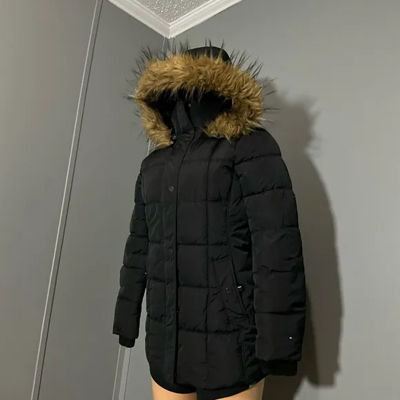 TOMMY HILFIGER WOMENS SIZE XS BLACK WINTER JACKET