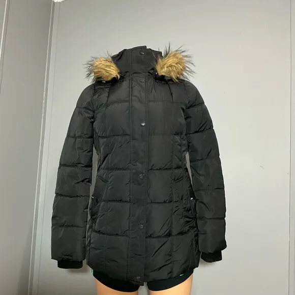 TOMMY HILFIGER WOMENS SIZE XS BLACK WINTER JACKET