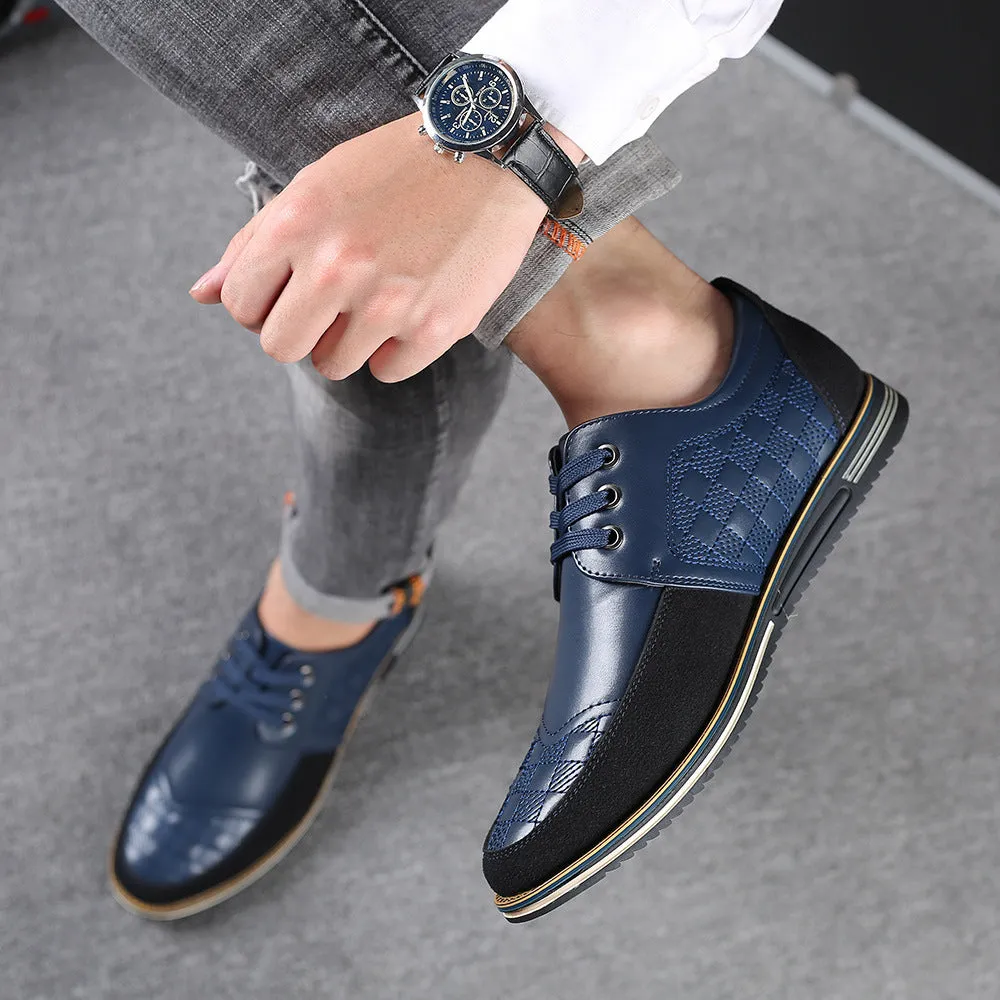 Trendy Casual Shoes Men's Lattice Lace-up Men's Shoes