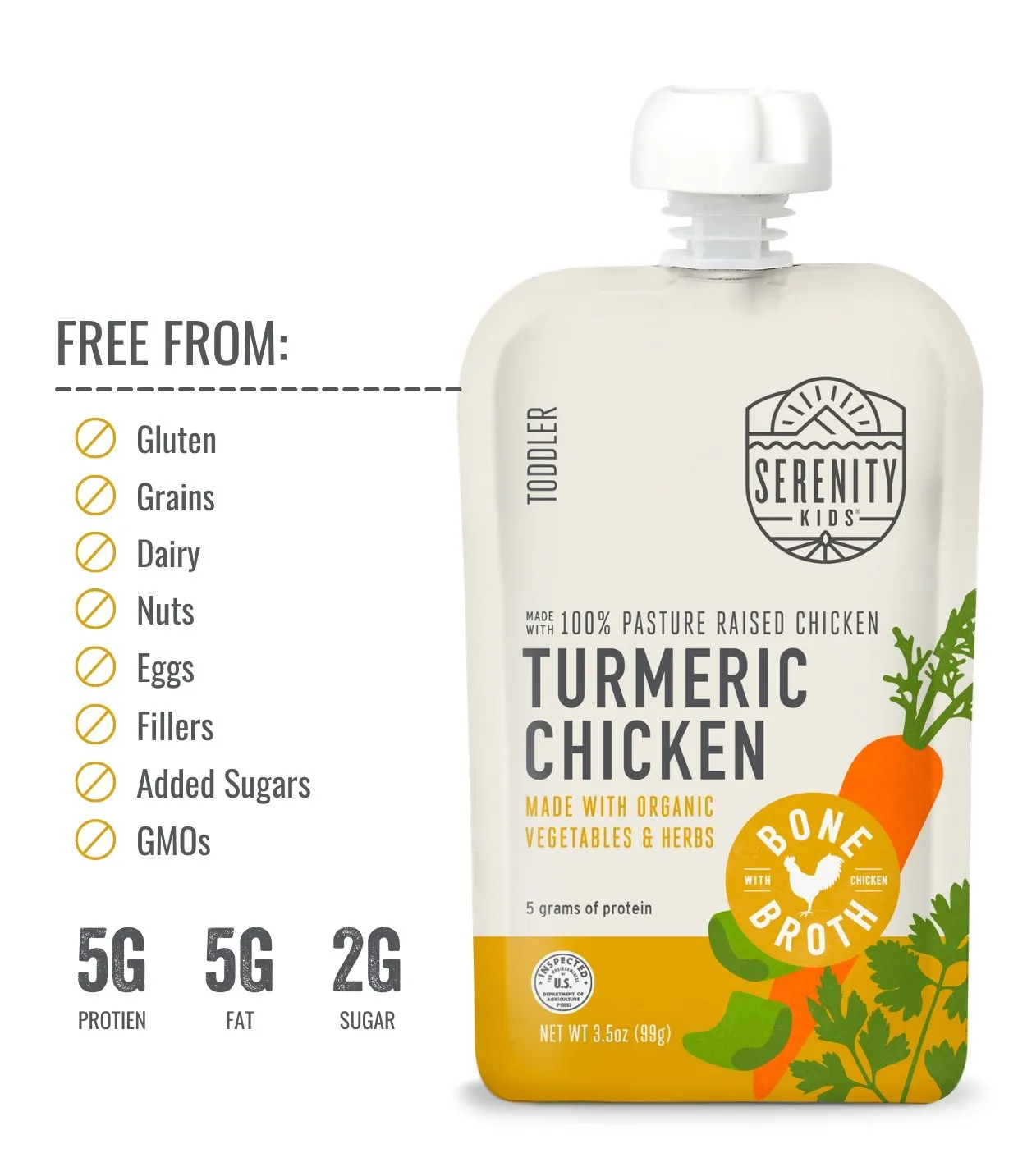 Turmeric Chicken with Bone Broth Baby Food