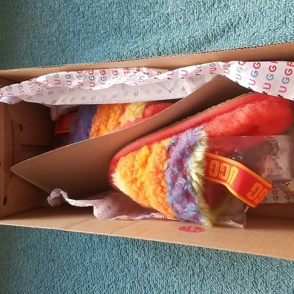 UGG Toddler Fluff Yeah Slide Cali Collage