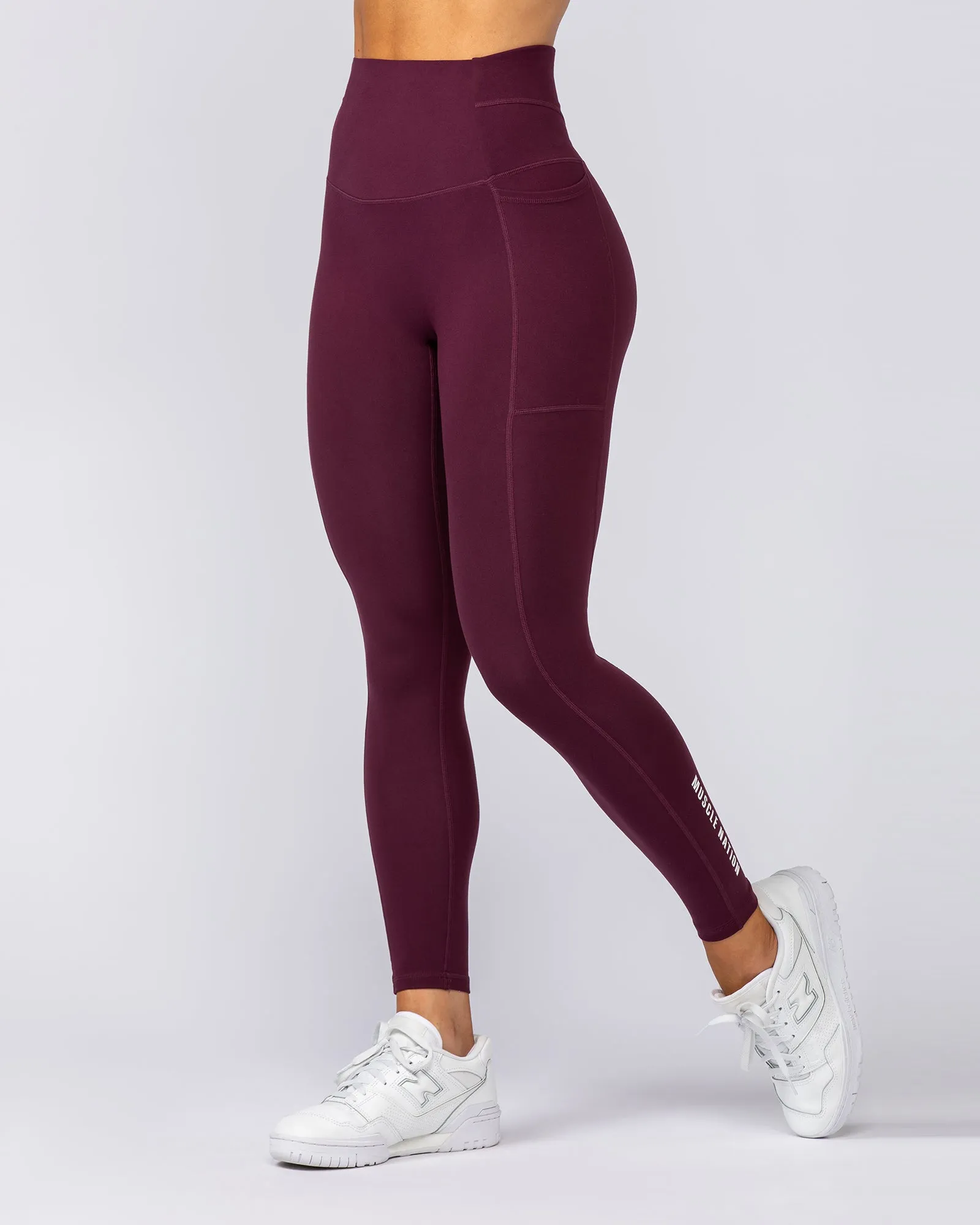 Unrivalled Everyday Pocket Ankle Leggings - Sangria