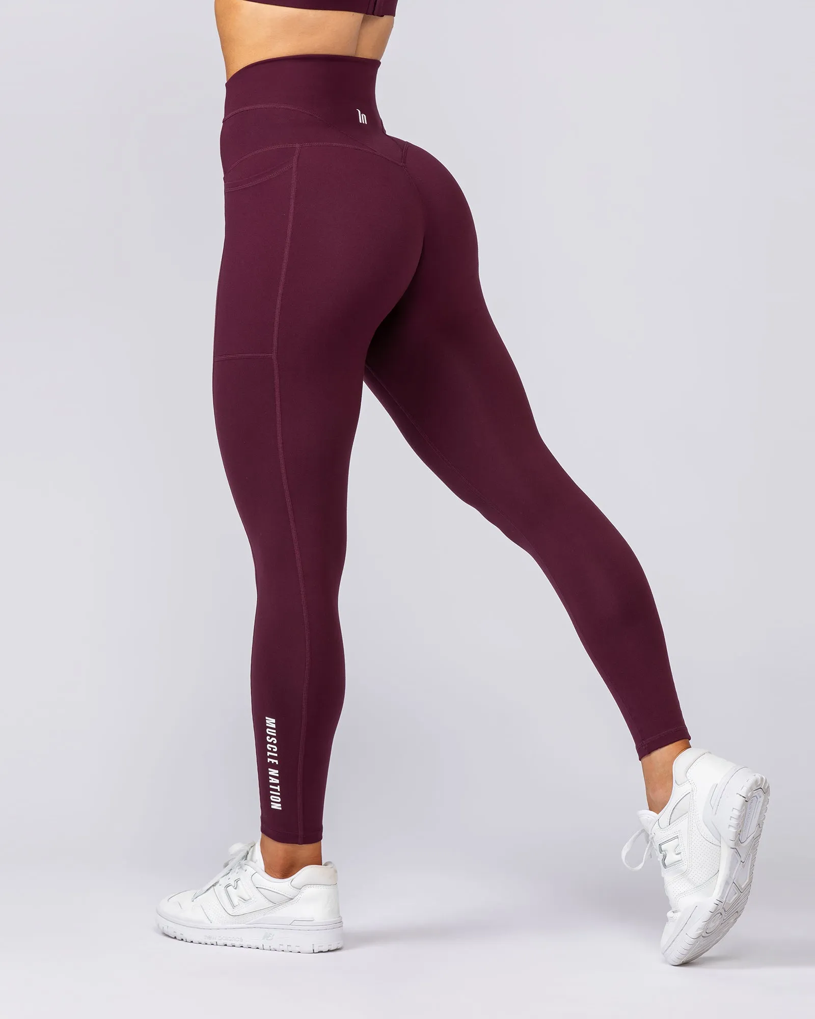 Unrivalled Everyday Pocket Ankle Leggings - Sangria