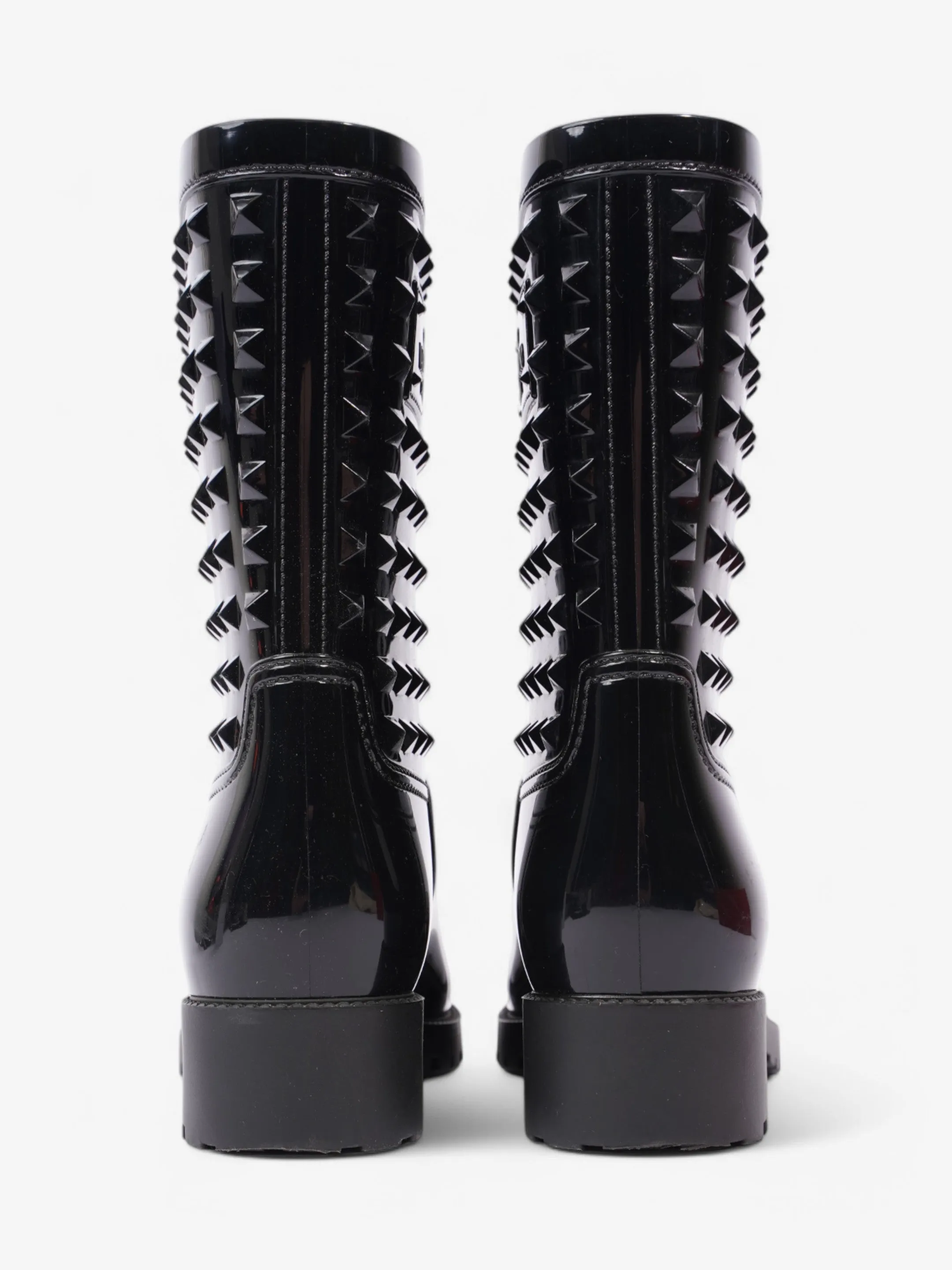 Valentino Rain Boots Black Rubber EU 37 UK 4